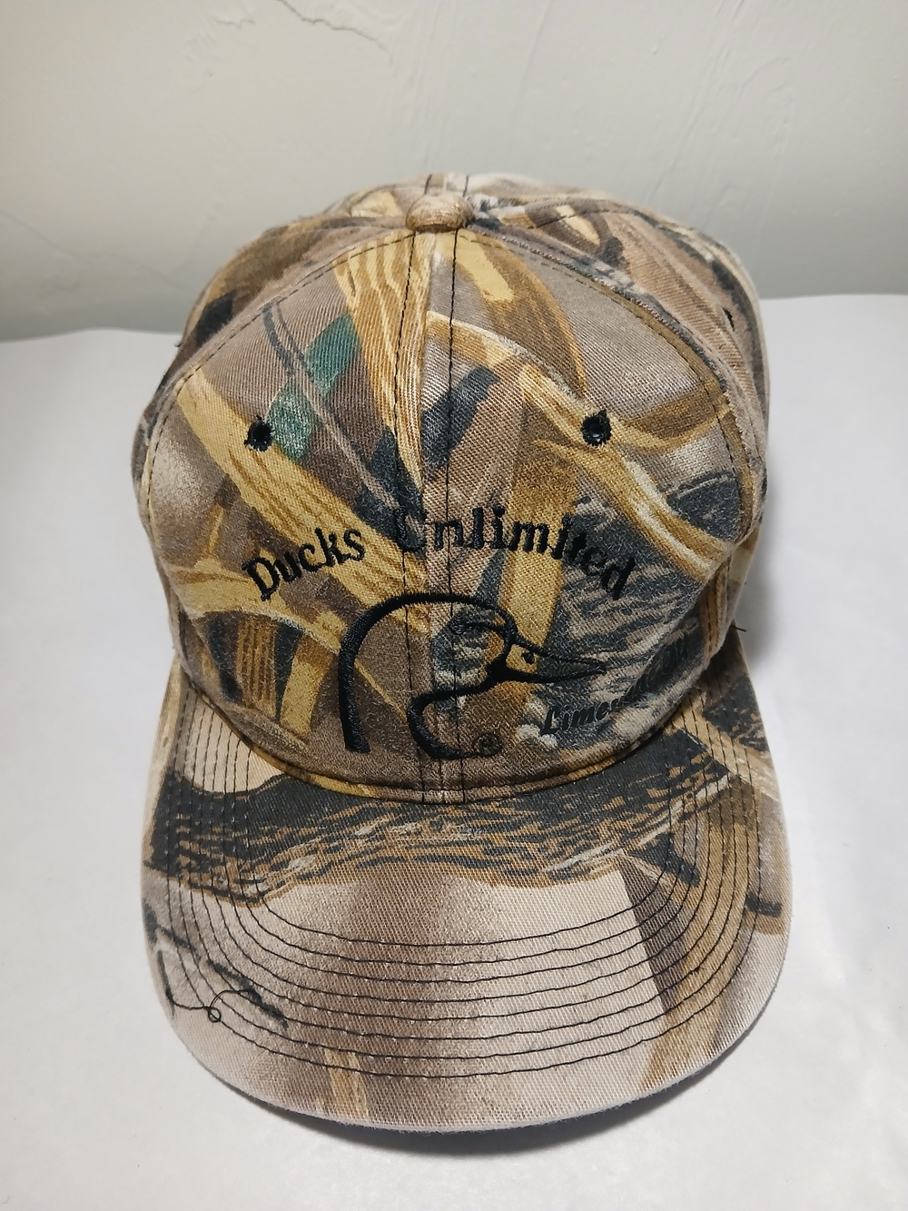 Ducks Unlimited Vintage Camo Snapback Hat - Brown & Tan